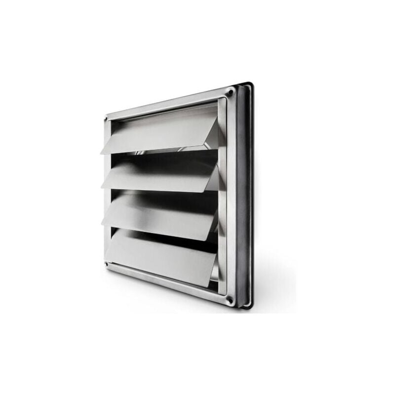 SNQ - Grille Ventilation 150 mm Grille Inox Anti-retour à Lamelles Mobiles Fermeture Automatique Grille de Hotte Résistant aux Intempéries/Mesure