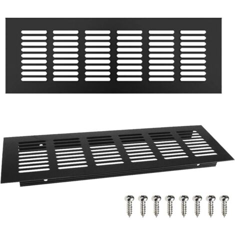 Grille Ventilation Aluminium Rectangulaire 250 mm pour Mur Armoire Vitrine Salle de Bain