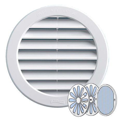 Grille de ventilation ronde - diamètre 70mm - noir RAL9005