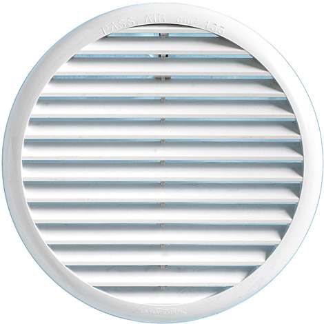 Grille ventilation ronde à clipser Alu-Zinc Ø150