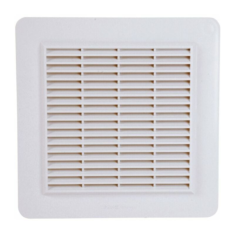 Nicoll - Grille de ventilation avec grille anti insectes - Couleur blanche - 246 x 246 mm
