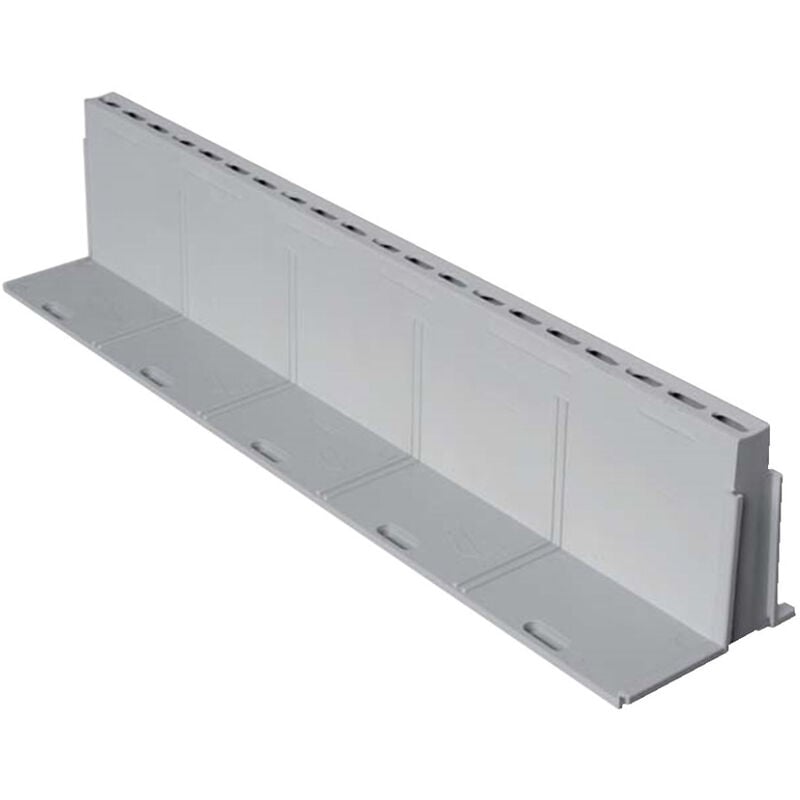First Plast - Grille à fente pvc gris série 100 - 100x500mm hauteur 90mm