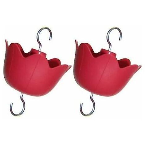 Grilles anti-insectes rouges pour mangeoires à colibris (lot de 2)
