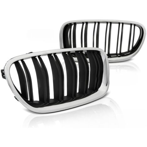 Grilles calandre BMW serie 5 F10/F11 de 2010 a 2016 Chrome noir-27318129