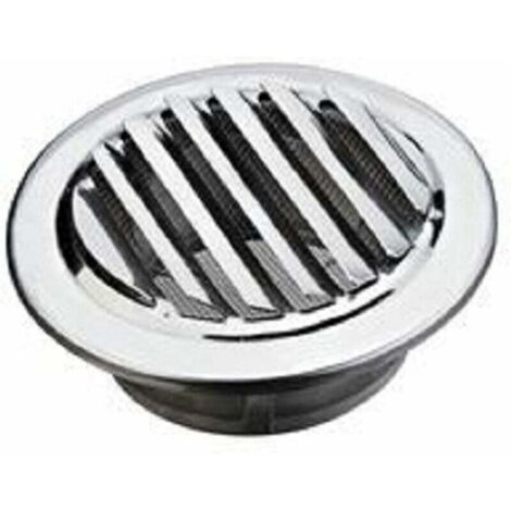 Grilles d'aération circulaires acier inoxydable, évasion avec couvercle à clipser 80/100/120 CM - 80mm.