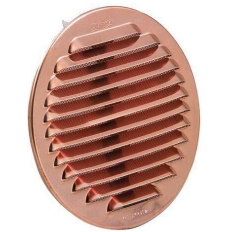 Grilles d'aération en cuivre avec filet rond 80-125 mm