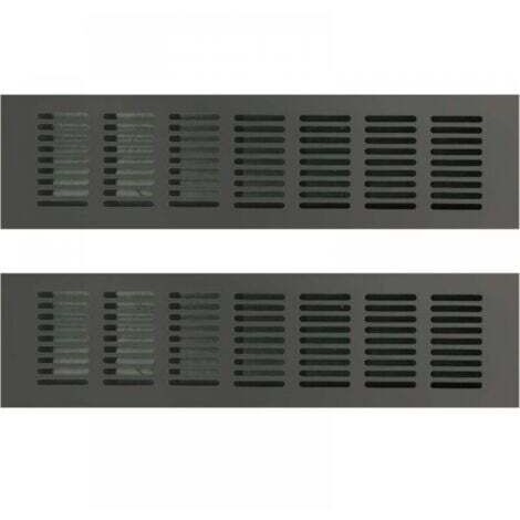 Grilles d'aération rectangulaires pour une ventilation idéale Grilles d'aération rectangulaires 80 x 400mm 2PCS