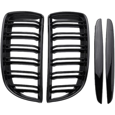 Grilles de calandre avant à double ligne pour BMW Série 3 E90 323i, 328i, 335i, 330i et 325i (2005-2008) (g--