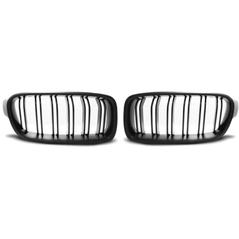 Grilles de calandre BMW serie 3 F30/F31 de 10/2011 a 2018 Noir mat Double barre-27318097