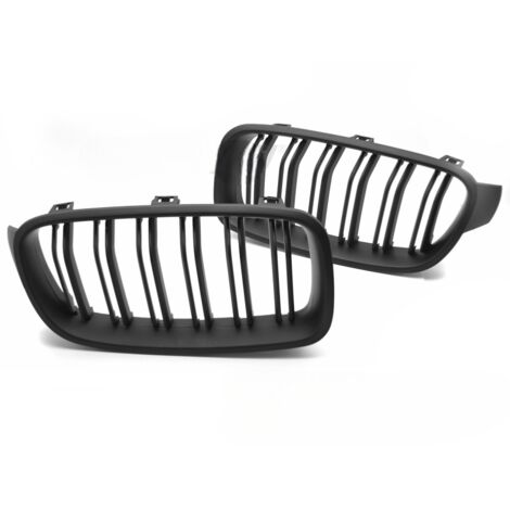 Grilles de calandre BMW serie 3 F30/F31 de 2011 a 2018 Noir Mat Double Barres-42532511