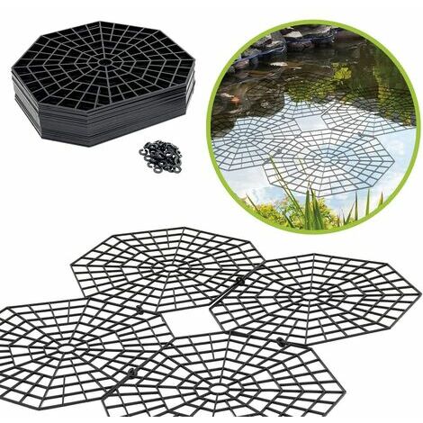Grilles de protection pour étang I Protection bassin extérieur contre les oiseaux I Protection des poissons I Par grilles 26,5 × 31,5 × 0,3 cm - Lot de 20 grilles
