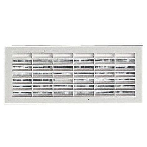 Grilles de ventilation rectangulaires à encastrer - sans moustiquaire - 108 x 254 mm - noire - RACCORDS ET PLASTIQUES NICOLL SAS
