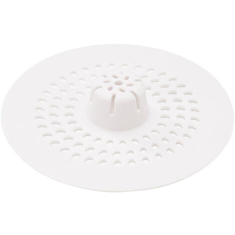 Grilles d'évacuation rondes pour douche, salle de bain et cuisine (blanches), 13,5 cm x 2 cm, lot de 12