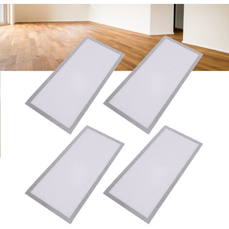 Grilles Magnétiques pour Ventilation en PVC, 4 pièces 5.5x12 Inch, Installation Facile pour Mur Sol Plafond avec Cadre Magnétique, Capture Debris et Particules Blanches