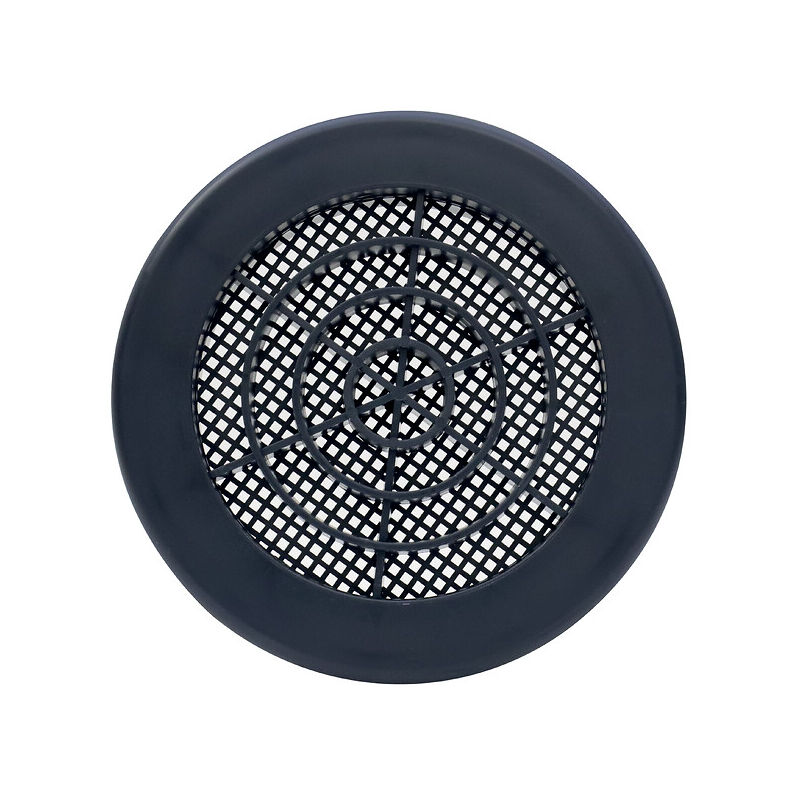 Autogyre - Grilles rondes à clipser avec moustiquaire - diamètre 100 mm - passage d'air 24 cm2 - finition anthracite