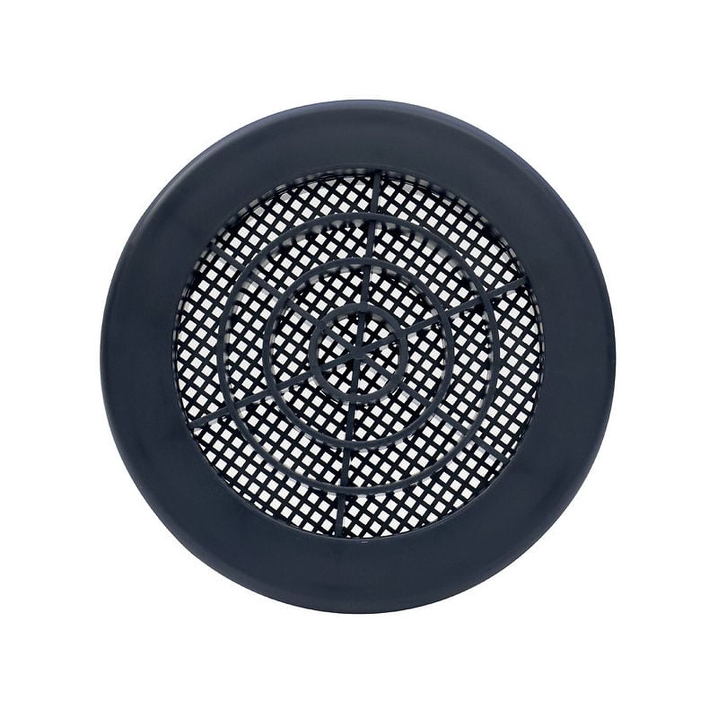 Autogyre - Grilles rondes à clipser avec moustiquaire - diamètre 80 mm - passage d'air 9 cm2 - finition anthracite