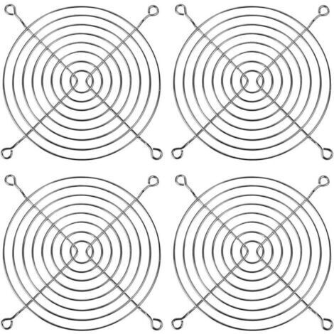 Grilles,4 grilles de ventilation, grille de ventilateur de 120 mm, grille de protection métallique, cache-ventilateur, ventilateur d'ordinateur