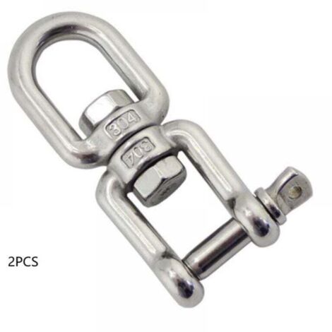 Grillete giratorio KZQ, cadena de ancla, conector giratorio de acero inoxidable 304 para embarcaciones marinas – 8 mm