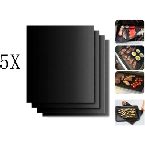 Grillmatte Grillmatte zum Grillen oder BBQ 40 x 33 cm 5er Pack FUIENKO