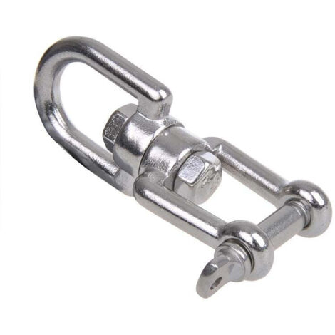 Grillo girevole 8mm. RVS AISI 316. occhio - forcella. 2.500 daN