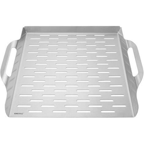 Grillschale, tief, 37x31x4,6cm, Edelstahl, KINGHOFF KH-1917