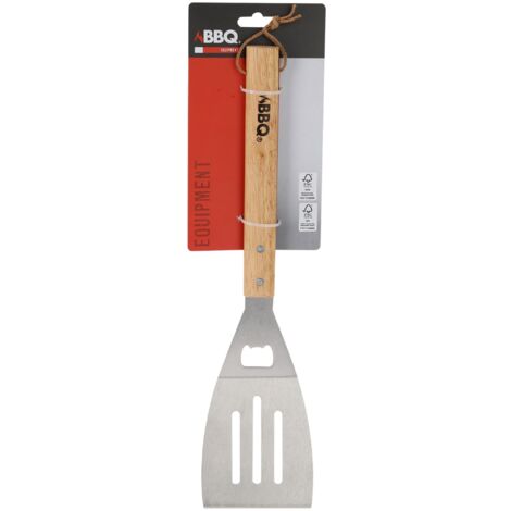 Grillspachtel aus Edelstahl mit Holzgriff 41 cm - BBQ