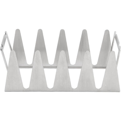 Grillständer aus Edelstahl 304, multifunktionaler, tragbarer Grillrost für Grillgut und Rippchen, ideal für Garten, Camping und Outdoor-Aktivitäten, Maße: 18 x 9 x 7 cm