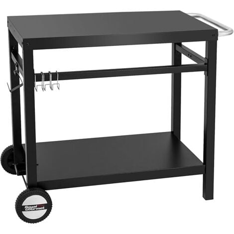 Grillwagen Grilltisch Outdoor Beistelltisch Garten Trolley Outdoorküche Multifunktioneller Arbeitstisch Werkbank für Outdoor BBQ Servierwagen Arbeitsplatte 85x50cm Royal Gourmet