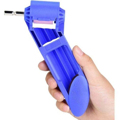 Grinder, Drill Bit Sharpener, Portable Spiral Sharpener with Straight Handle, Knife Sharpener (Blue) MUMU