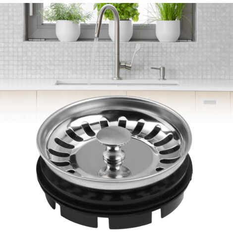 Grinder Part - Bouchon d'Évier Anti-Rouille avec Strainer ABS/304 - 80 - Écoulement d'Eau et Filtre pour Déchets Alimentaires