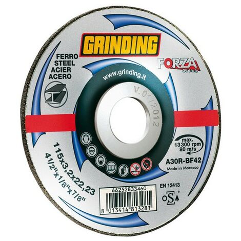 Grinding disco abrasivo centro depresso forza per ferro Ø mm. 115x3,2x22,2 (25 pezzi) - Grinding