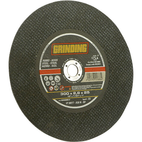 Grinding disco abrasivo piano per inox Ø mm. 300x2,8x25,4 (25 pezzi) - Grinding