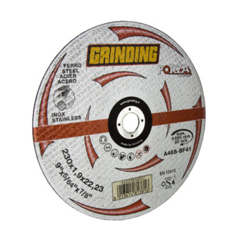 Grinding - forza disco piano x ferro 230X1,9