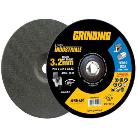 GRINDING INDUSTRIALE DISCO FERRO DEPRESSO 230X3,2- 5,0 pz