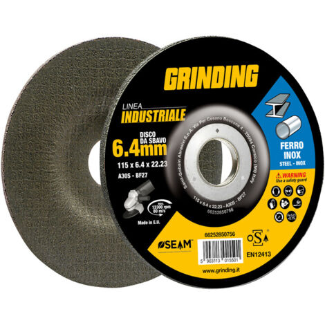 GRINDING INDUSTRIALE DISCO SBAVO FERRO 115X6,4- 5,0 pz