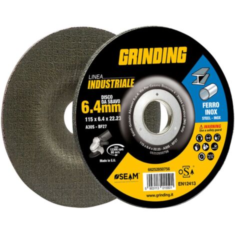GRINDING INDUSTRIALE DISCO SBAVO FERRO 125X6,4 - 5 pezzi