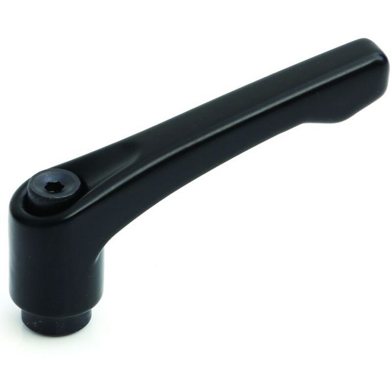Grip Handle - M10 Female - Die-Cast Zinc - Satin Finish - Blackened Steel