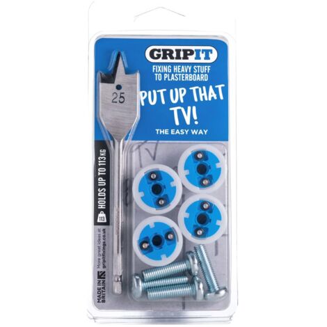 Gripit TV Kit, Clam Pack GRPTVKIT