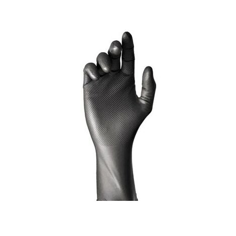 Gants jetables texturés - non poudrés - nitrile - par 50 - 246BK