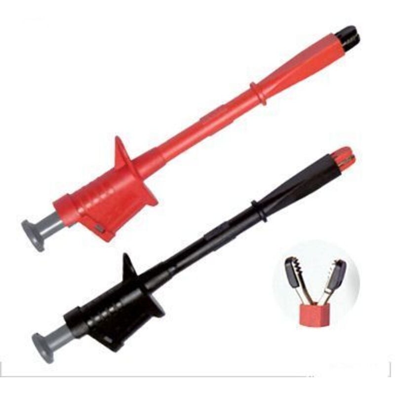 Chauvin Arnoux - Pince crocodile 20A, noire, rouge ( Prix pour 1 )