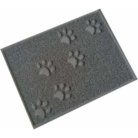 Gris 30 x 40cm Tapis pour bac à litière Tapis imperméable dAlimentation/de bac à litière pour Chat et Chien-Fei Yu