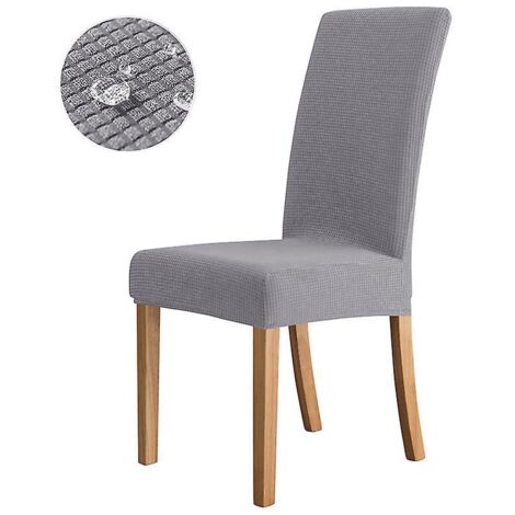 gris-4 Pices Housses De Chaise, Couverture De Chaise De Salle  Manger Extensible Protection De Chaise Moderne Amovible Lavable Pour La Dcoration D