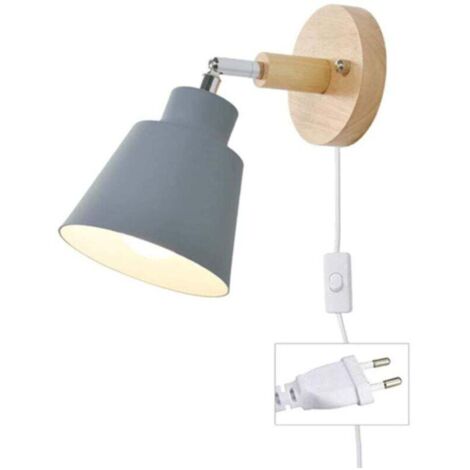 Jaune Applique Murale Avec Prise Electrique Et Interrupteur