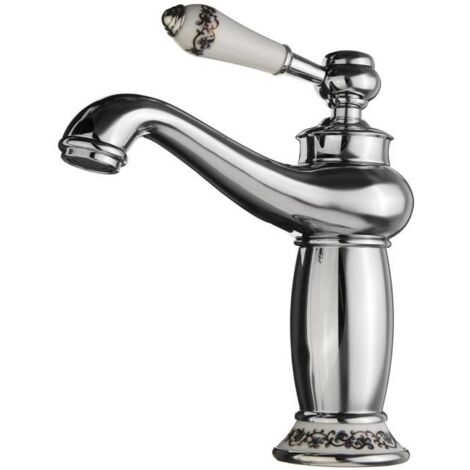 (Gris argenté)Robinet Lavabo Mitigeur Laiton Céramique Cartouche Céramique - Gris argenté