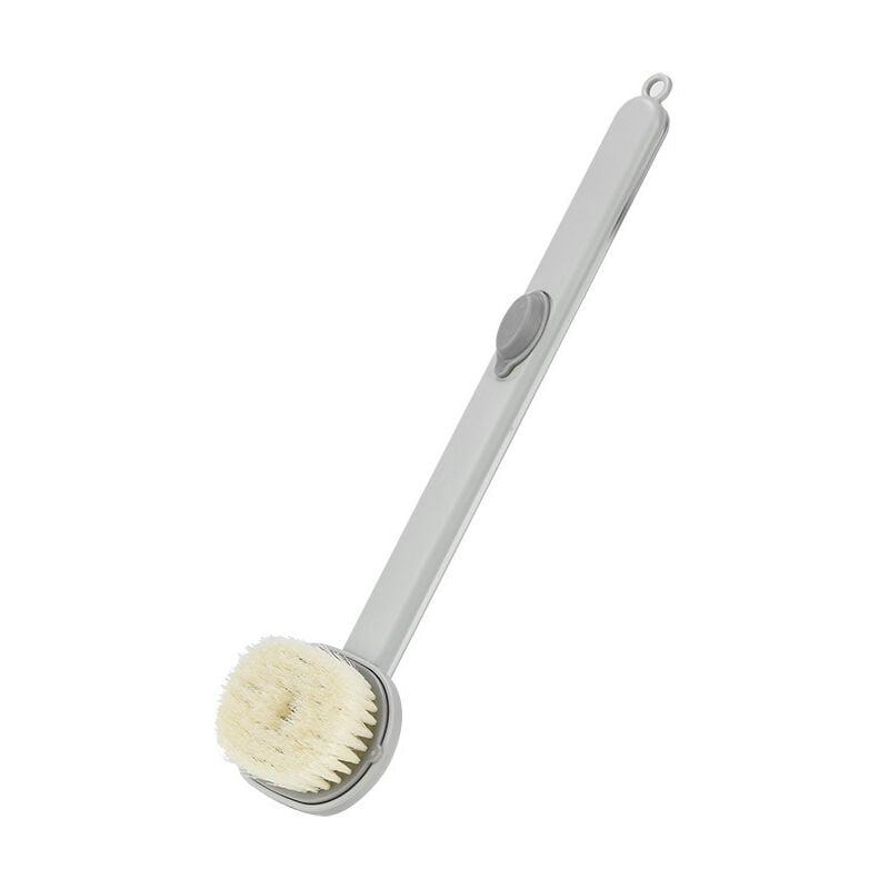 Csparkv - Gris) Brosse de Bain Liquide à Long Manche, Brosse pour Le Dos de la Douche à Bulles à Une Touche, Brosse dos Douche pour Exfoliante,