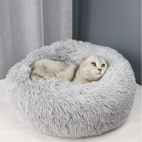 (Gris clair)Panier pour chat/chien - Chaud - 60 cm - Gris clair