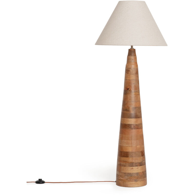 Lampadaire Bois Zeil Rajesh ILUZZIA Gris Glace Lampadaire Bois Zeil Rajesh ILUZZIA Gris Glace