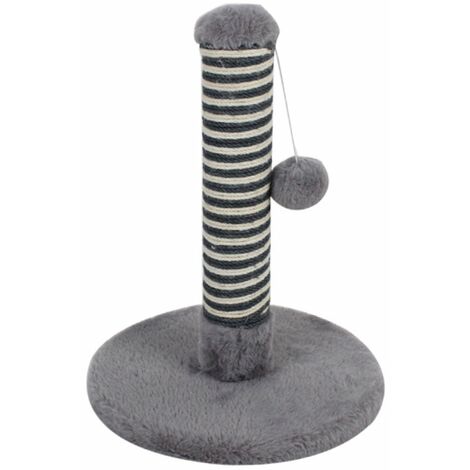 Gris - Griffoir Spyro avec jouet pour chat suspendu