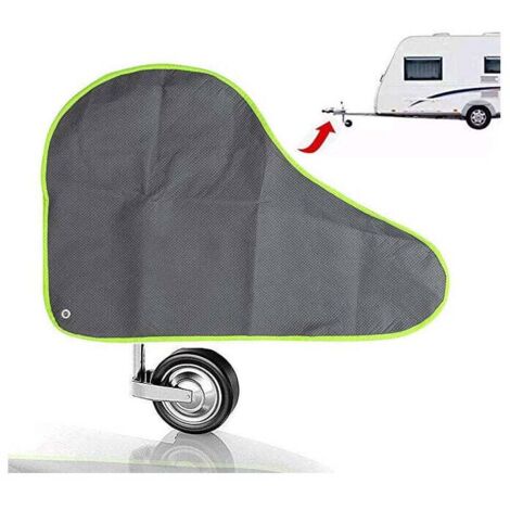 Gris Housse de Timon remorques, Housse de Protection pour caravanes et remorques Attelage Universelle Couverture de remorquage Housse pour Tête d'attelage de Caravane Remorque