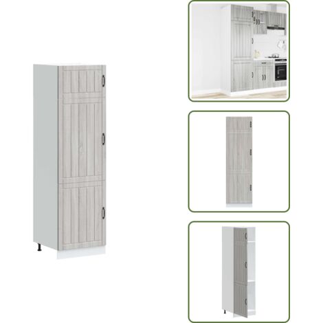 Gris Sonoma - vidaXL Mueble de cocina Lucca madera de gris sonoma - Cocina organizada